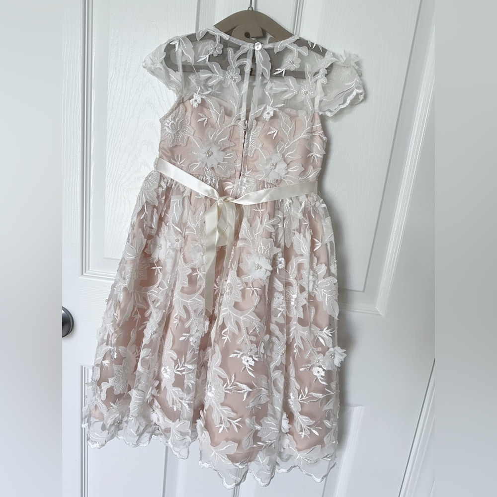 Rare Editions Gold and Pink Ruffled Tiered Dress - Picture 11 of 11